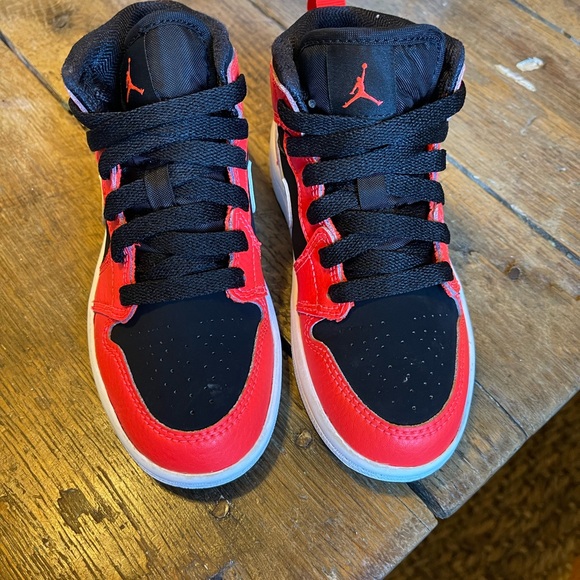 Jordan Other - Nike Air Jordan 1 Retro PS Mid Lava/Black 640734-061 Size 11c Children’s. Sup